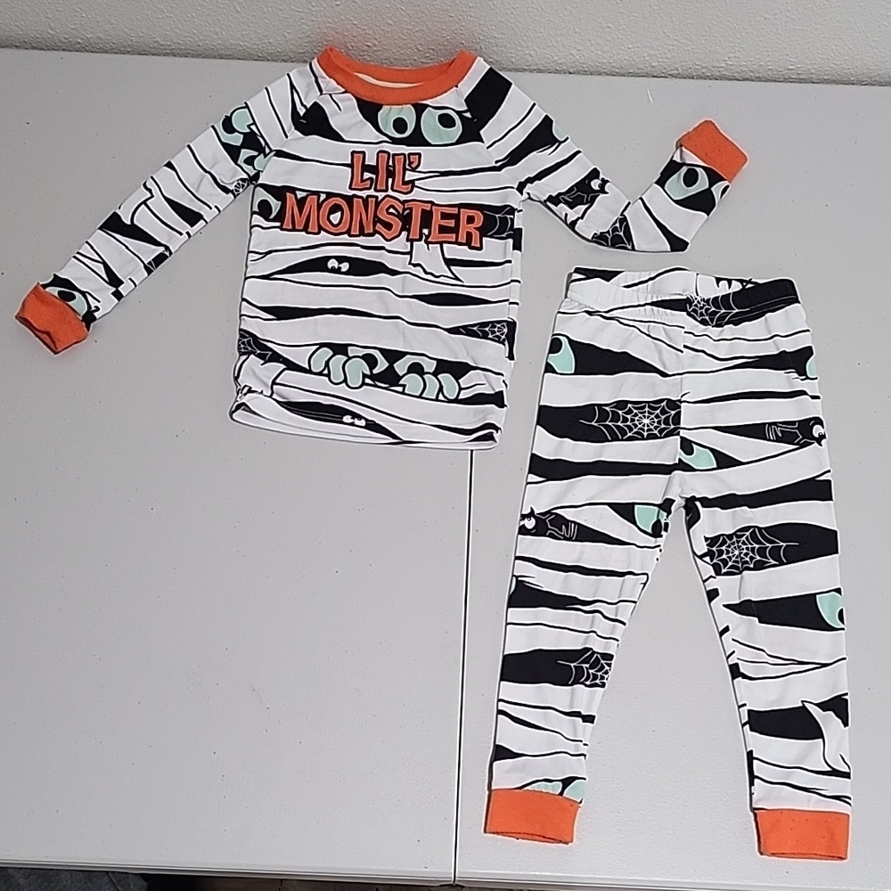 🎃Lil Monster Kids Pajamas - Black and Orange